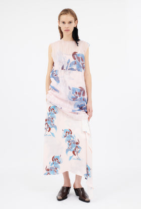 Painted Peonies Kleid, Capri Blue from ODEEH 