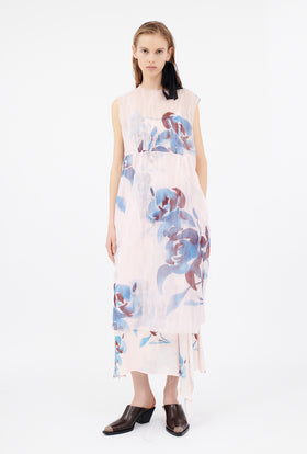 Painted Peonies Kleid, Capri Blue from ODEEH 