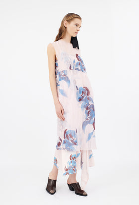 Painted Peonies Kleid, Capri Blue from ODEEH 