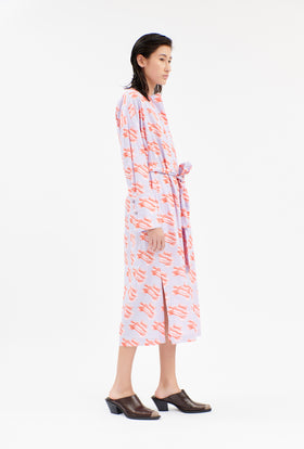Striped Pool Chairs Kleid, Flamingo from ODEEH 