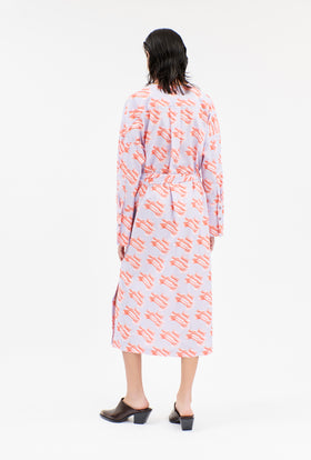 Striped Pool Chairs Kleid, Flamingo from ODEEH 