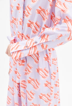 Striped Pool Chairs Kleid, Flamingo from ODEEH 