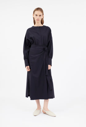 Super Light Wool Kleid, Navy from ODEEH 