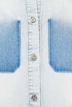 Heavily Bleached Denim Kleid, Horizon from ODEEH 