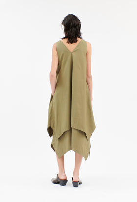 Poplin Kleid,  Dark Olive from ODEEH 