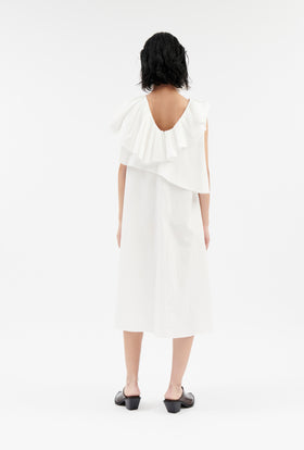 Diagonal Popeline Kleid, Milk from ODEEH 