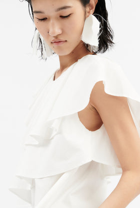 Diagonal Popeline Kleid, Milk from ODEEH 
