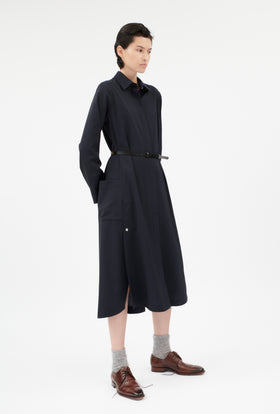 LIGHT WEIGHT WOOL Kleid, Navy from ODEEH 