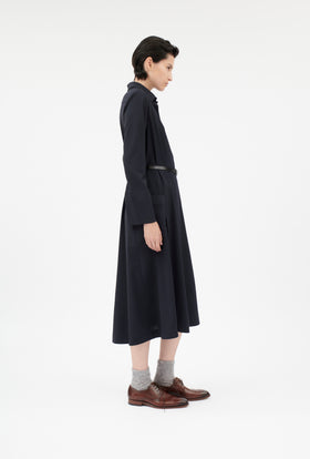 LIGHT WEIGHT WOOL Kleid, Navy from ODEEH 