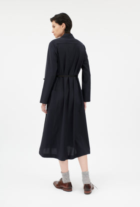 LIGHT WEIGHT WOOL Kleid, Navy from ODEEH 