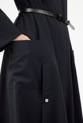 LIGHT WEIGHT WOOL Kleid, Navy from ODEEH 