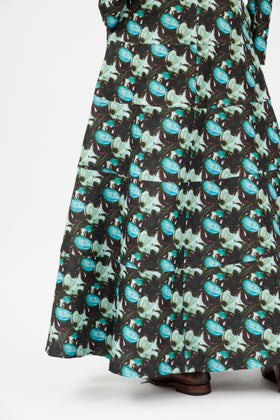 Magnolias & Buds Kleid, Opal Green from ODEEH 