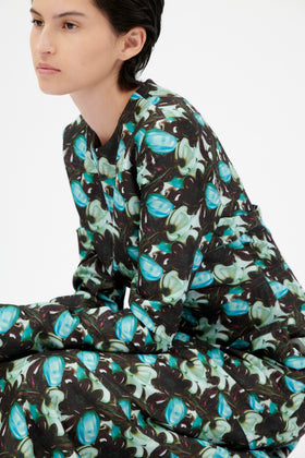 Magnolias & Buds Kleid, Opal Green from ODEEH 