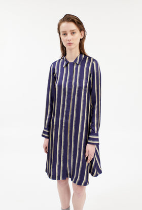 PAINTED STRIPES / TWILL Kleid, Ink from ODEEH 