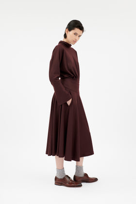 Light Wool Jersey Kleid, Chianti from ODEEH 