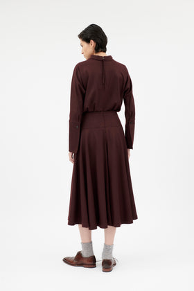 Light Wool Jersey Kleid, Chianti from ODEEH 