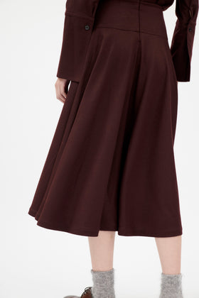 Light Wool Jersey Kleid, Chianti from ODEEH 
