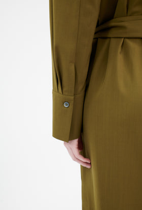 Light Weight Wool Kleid, Dark Olive from ODEEH 