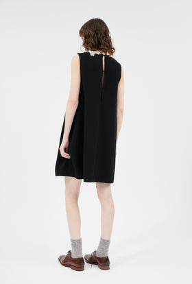 Heavy Georgette Kleid, Jet Black from ODEEH 