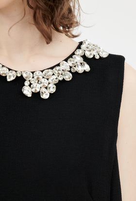 Heavy Georgette Kleid, Jet Black from ODEEH 