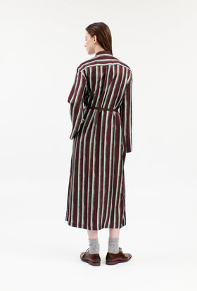 PAINTED STRIPES / TWILL Kleid, Cordovan from ODEEH 