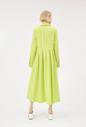 Poplin Kleid, Acid Green from ODEEH 