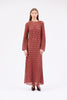 Guipure Lace Dress, Marble Red from ODEEH 