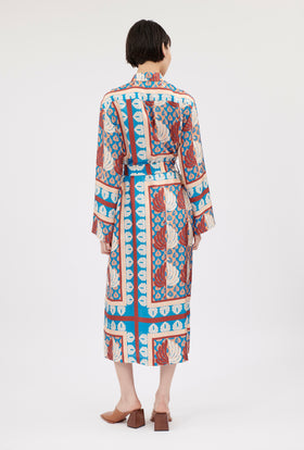 Palm Fans Kleid, English Red from ODEEH 