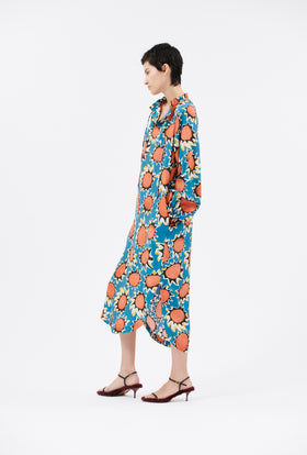 Pop Flowers Kleid, Ocean from ODEEH 
