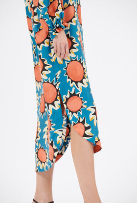 Pop Flowers Kleid, Ocean from ODEEH 