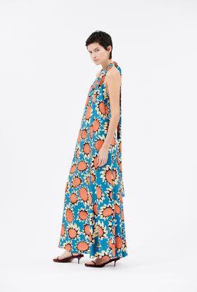 Pop Flowers Kleid, Ocean from ODEEH 