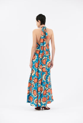 Pop Flowers Kleid, Ocean from ODEEH 