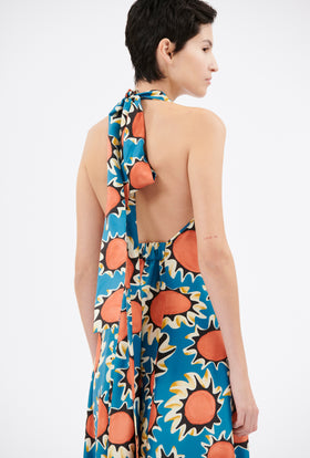 Pop Flowers Kleid, Ocean from ODEEH 