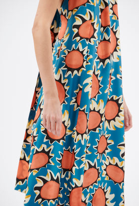 Pop Flowers Kleid, Ocean from ODEEH 
