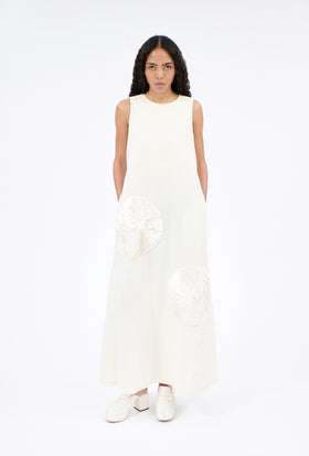 Structured Cotton Linen Kleid, Ice from ODEEH 