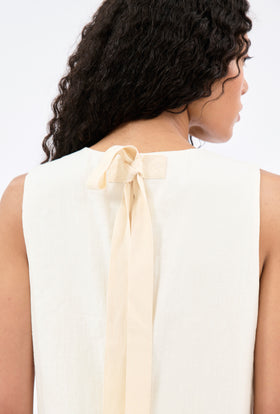 Structured Cotton Linen Kleid, Ice from ODEEH 