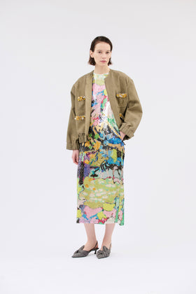 Double Face Coat, Marble Red from ODEEH 