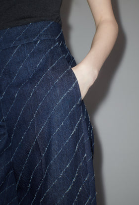 Diagonal Filcoupè Denim Hose, Indigo from ODEEH 