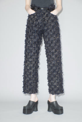 Gold Sprinkled Fringes Hose, Midnight from ODEEH 