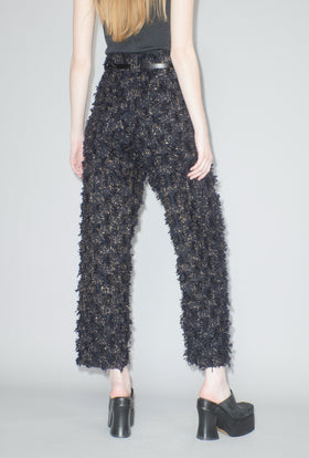 Gold Sprinkled Fringes Hose, Midnight from ODEEH 