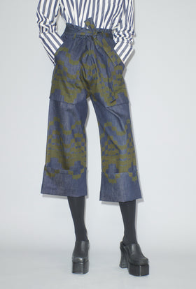 Pigment Print Hose, Dark Moss from ODEEH 