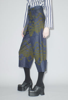 Pigment Print Hose, Dark Moss from ODEEH 