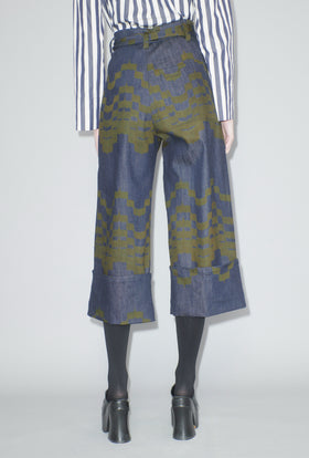 Pigment Print Hose, Dark Moss from ODEEH 