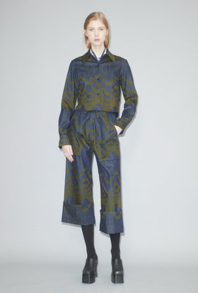 Pigment Print Hose, Dark Moss from ODEEH 