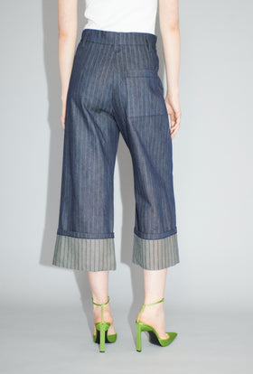 Striped Denim Hose, Iron from ODEEH 