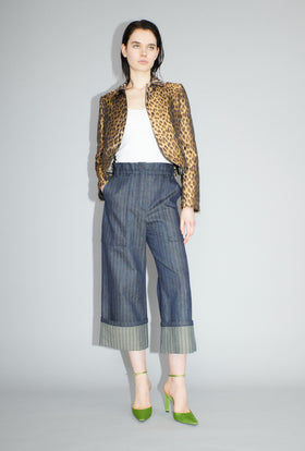 Striped Denim Hose, Iron from ODEEH 