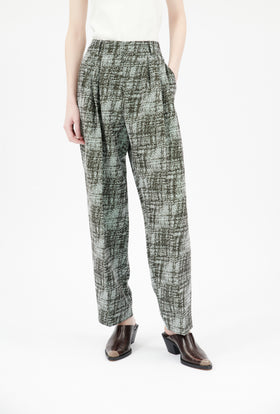 Stretch Trompe L'oeil Hose, Water Green from ODEEH 