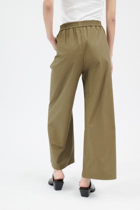Popeline Hose, Dark Olive from ODEEH 