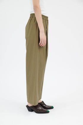 Popeline Hose, Dark Olive from ODEEH 