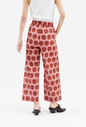 Abstract Pansies Hose, Rusty Red from ODEEH 